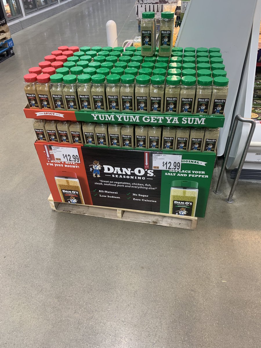 just saw this great display of <a href="/danosseasoning/">Dan-O’s Seasoning</a>  at <a href="/BJsWholesale/">BJ's Wholesale</a>  . Doesn’t have to be summer to have great seasoned food!