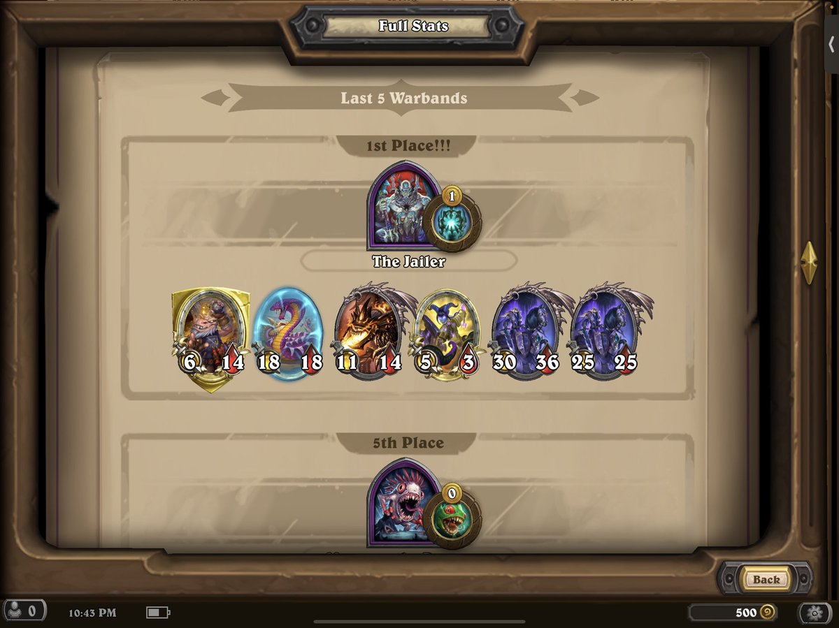 WelshMatt625's tweet photo. I cannot believe I’ve won with such a dumb board @RduStreaming #Hearthstone #battlegrounds https://t.co/vWBRzMQDvO