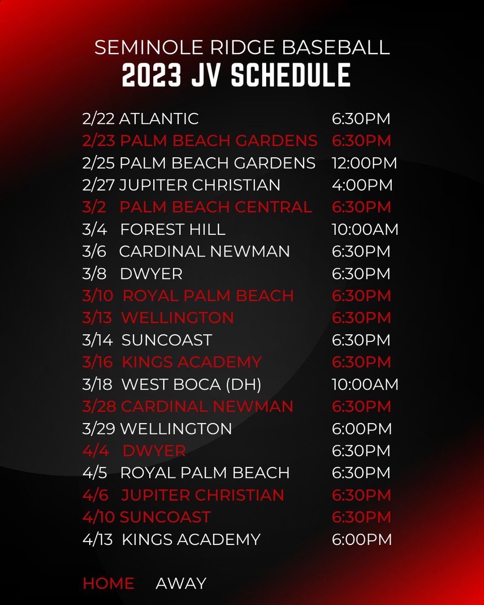 Seminole Ridge Baseball tweet media