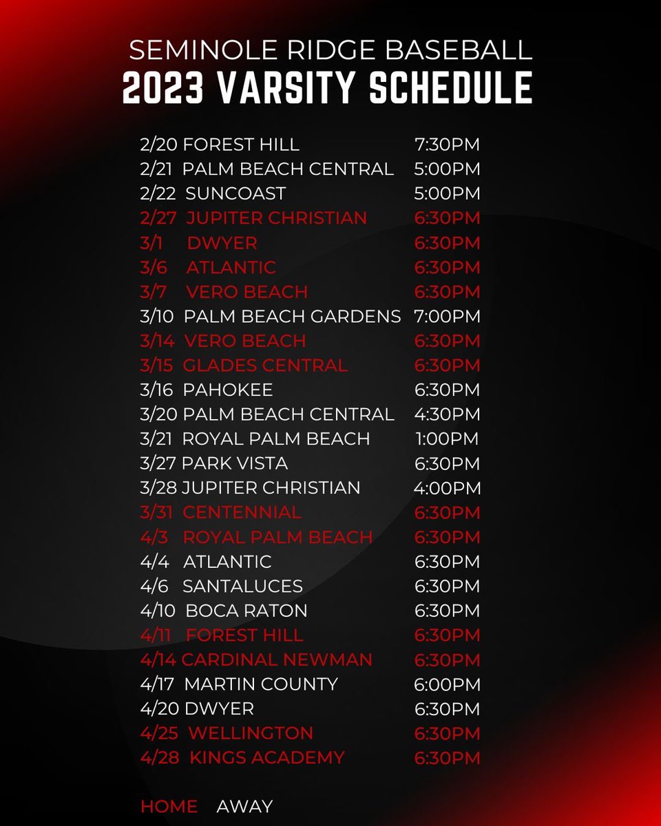 Seminole Ridge Baseball tweet media