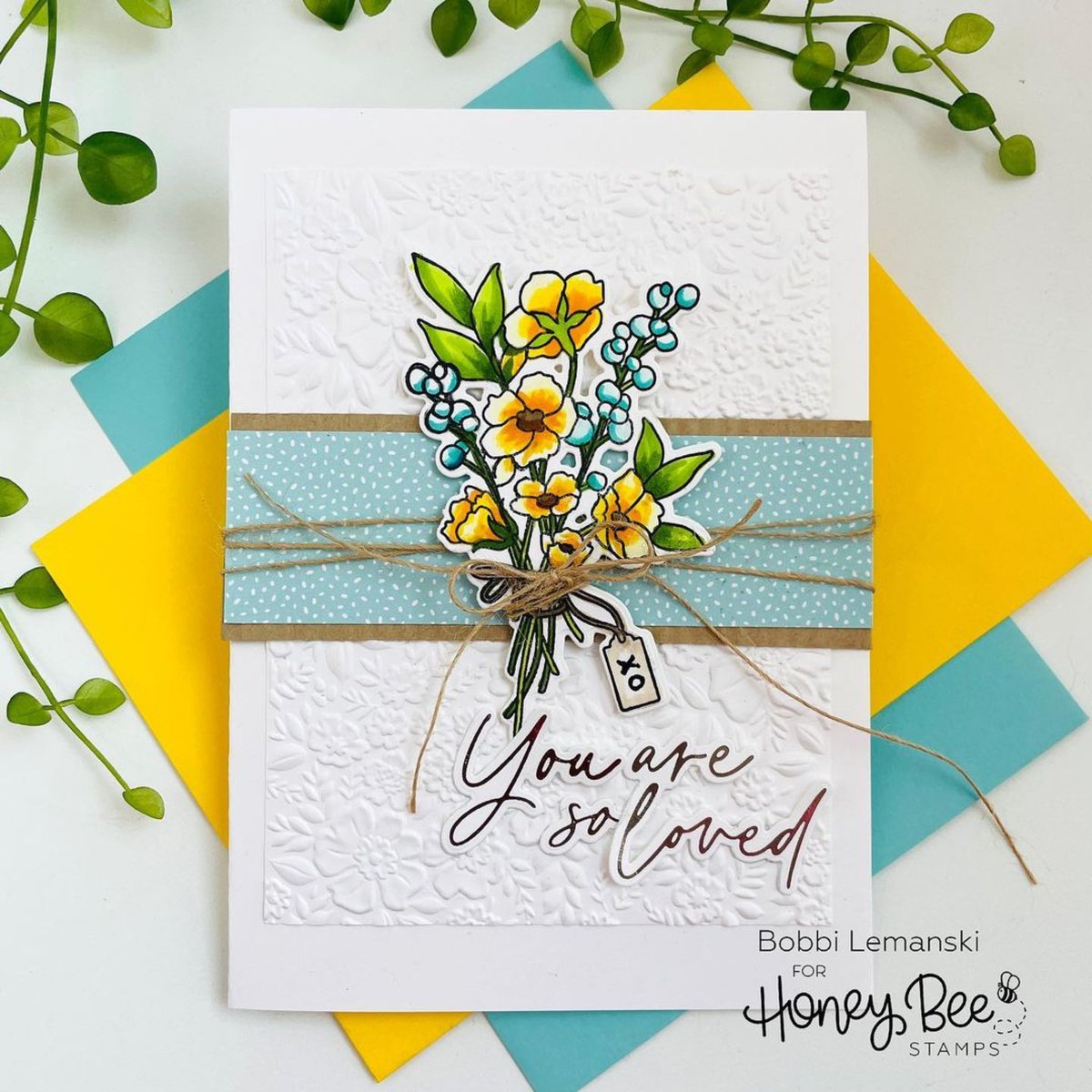 HoneyBeeStamps's tweet photo. Bobbi is on the blog today with this bouquet filled with yellow flowers and lots of love! #honeybeestamps #hbshappyhearts #hbsdesignteam #Cardmakersofinstagram #cardmaking #handmadegreetingcards #homemadegreeting #cardmakerofinstagram #flowercard #floralcard #springcard #copics https://t.co/RET5PioIym