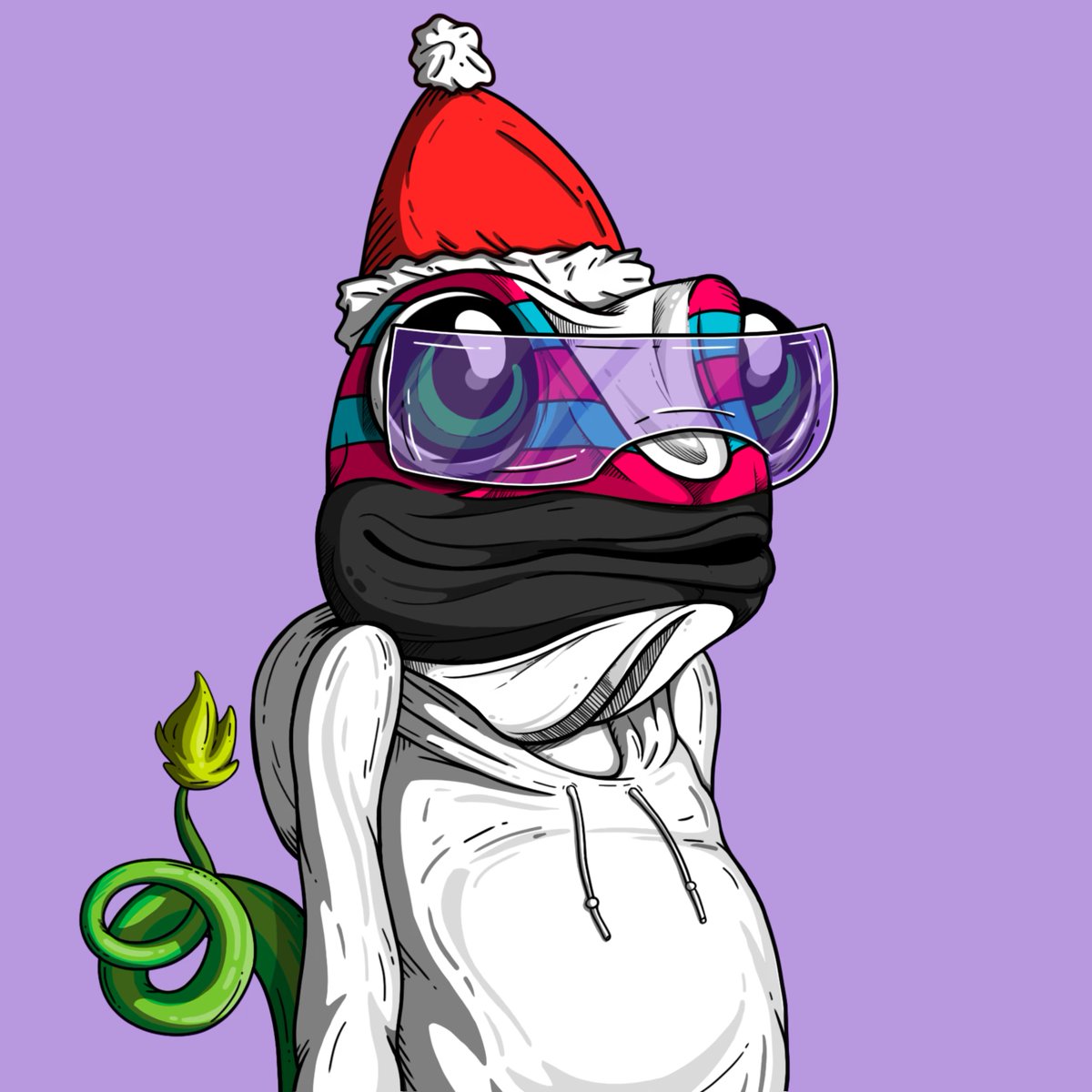 wen_doge's tweet photo. aw who left you on the floor lil dude? it's okay. welcome home fam 🫶 @Chameleon_NFT #nftart #NFTs #chamfam https://t.co/UFiuiSnZ5Z