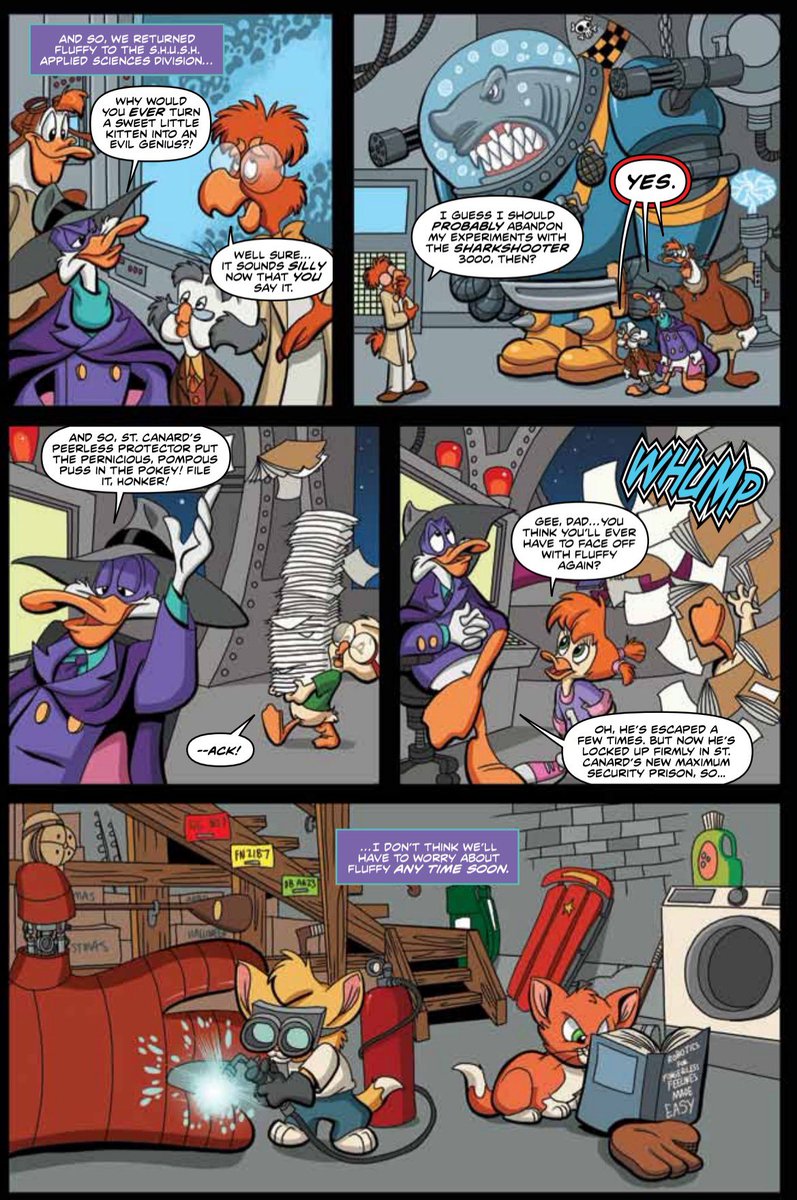 Aaron_Sparrow's tweet photo. Your daily dose of #DefinitiveDarkwing! We never got to finish Fluffy and Mortimerโs taleโฆ but I still intend them to have their day. #DarkwingDuck #SparrowandSilvanisDarkwingDuck #DarkwingComics #DarkwingDuckComics #FreeNewMaterialComing #Fluffy #Cattankerous #DougGray https://t.co/NTqlovoJdI