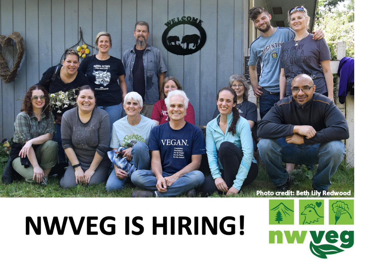 Please help share this news.  Northwest VEG is seeking a part-time employee to serve as our volunteer and outreach coordinator in the greater Portland OR area. Visit nwveg.org/jobs for more information and to apply.  Applications close Friday Feb. 24.