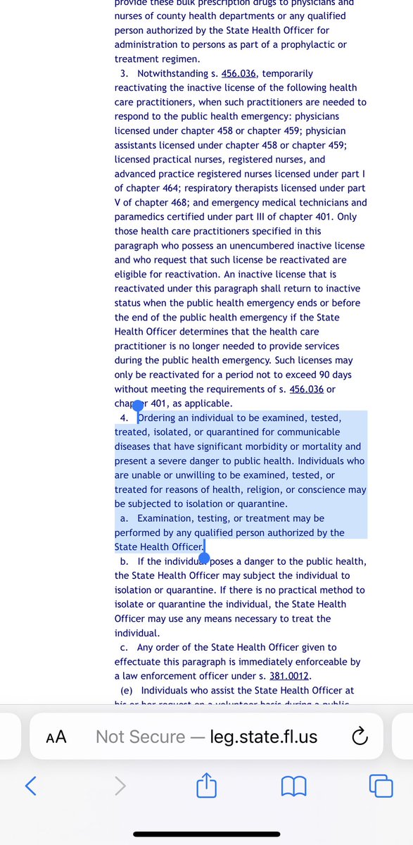 Here I go, so on Twitter "This is the law DeSantis used to execute