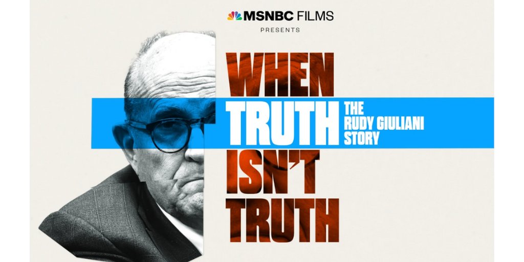 hcknewyork's tweet photo. @hcknewyork is excited to announce we #colorgraded new series presented @MSNBC_Films "When Truth Isn't Truth: The #RudyGiuliani Story," @timestudiosfilm Tracing Giuliani’s journey Sun TN @10pm ET on @MSNBC &amp; streaming @Peacock.

https://t.co/2vudd9c6qK

#Colorgrading
@Hcknewyork https://t.co/36uFsNeFbV
