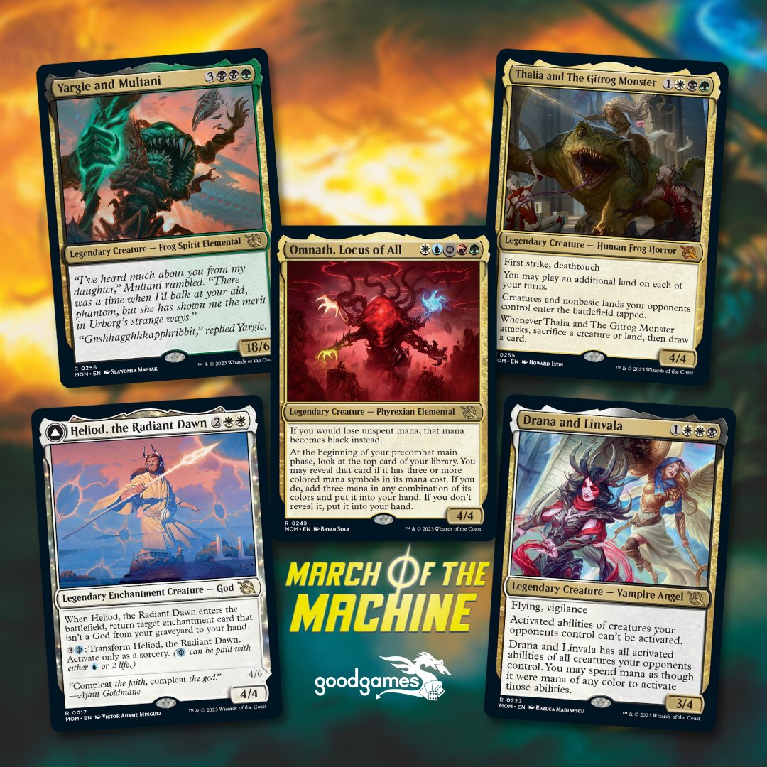GoodGamesAus's tweet photo. Have you seen these awesome spoilers for #MTGMachine? So many awesome cards, team-ups, and showcase frames!

We're especially excited for the Multiverse Legends and Pre-release Promos (2nd Image😉)

Preorder now: https://t.co/tmxQbPZ3Ts

#MTG #MTGSpoilers https://t.co/hmJT6TDKdj