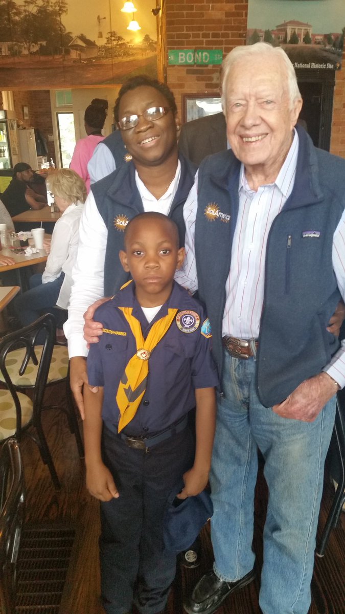 RestBless1's tweet photo. It was an honor to have lunch with President Carter and the excitement  in sharing with my then 8 year all the kindness he showed to so many.   My mother always thanked him for creating the DOE!
Thank you for all your service to mankind! 

#PresidentJimmyCarter #PresidentCarter https://t.co/rOLKenMJj2