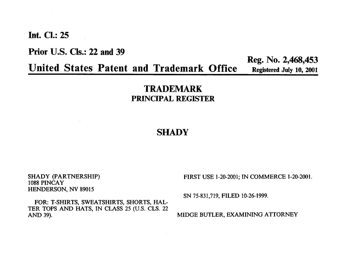 Clarissa Trademark Attorney on Twitter "He also owns the trademark