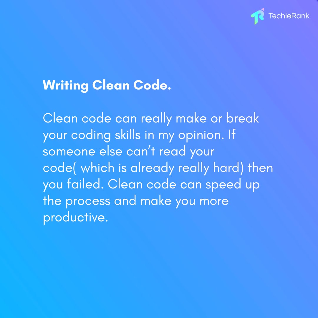 TechieRank's tweet image. Here are some of the habits of the best programmers - start doing these if you want to get to the next level! 💡
#techierank #codingbestpractice #bestprogrammers #goodhabits