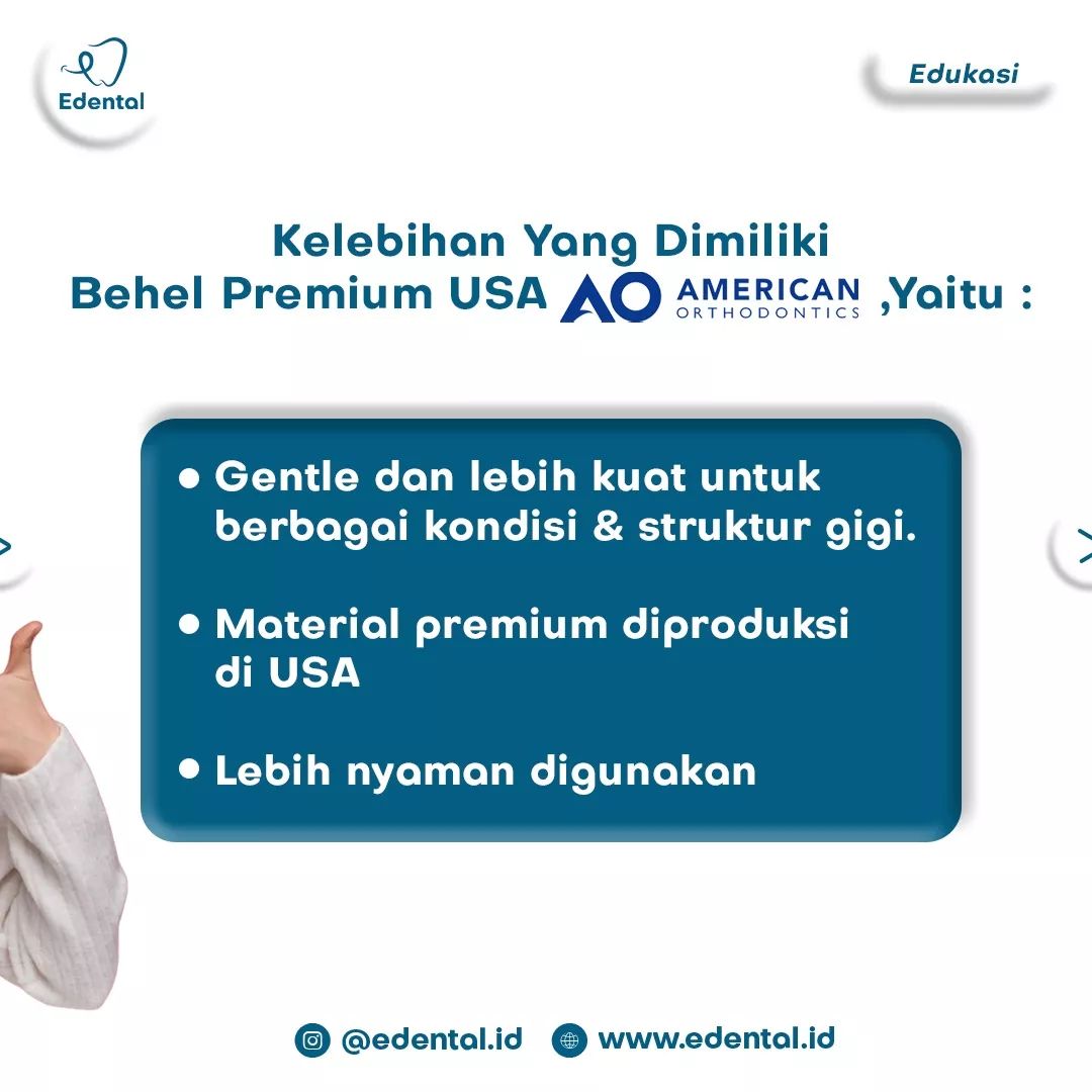 Edental001's tweet photo. Nahhhh ini kelebihan dari behel premium American Orthodontics nihh!

Bahan behel nya gak kaleng-kaleng loh guys!! Super premium dari America 🎉

Yukkk yak mau pasang behel metal, mending Mimin saranin pilih yang behel premium USA ini ajaaa! 😍

#behel #behelgigi #PROMO https://t.co/tmesgRNrgZ