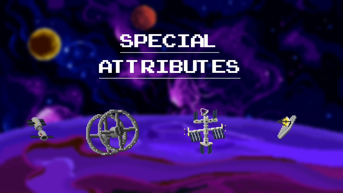 Today's leak is the Special Atributes! Available in many forms!👨‍🚀🪐

Also: Whitelist-Giveaway for 2 WL: 

1⃣. Follow 
<a href="/PlanetsSmol/">CosmicSecretSociety</a>

  and 
<a href="/tag_kalla/">kalla</a>

2⃣. Like ❤️
3⃣. Retweet ⏩

⏰24h

 Next one will be "Moons"🌎🌐: 
#NFTGiveaways #Arbitrum #NFTCommunity $MAGIC
