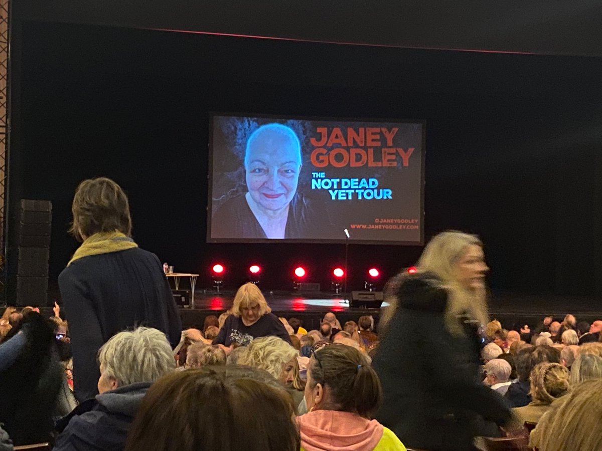 A night I’ll never forget seeing the incredible <a href="/JaneyGodley/">Janey Godley</a>; first time I’ve laugh-cried through whole sections of a comedy show. Standing ovation at the end as we all sang our hearts out in your honour never been more deserved!