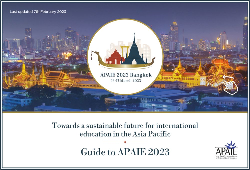 Are you heading to #APAIE2023 in Bangkok? Check out apaieconference.net for details on the schedule, program, and participant list, and to meet our sponsors and exhibitors! We invite you to browse the digital Guide to APAIE 2023 for more info. See you there! #IntlEd #HigherEd