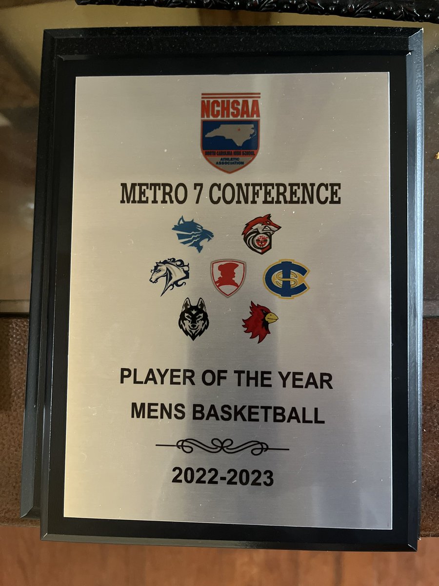 EvanAshemore's tweet photo. Blessed to be named  Metro 7 Conference player of the year https://t.co/033HiimT8P