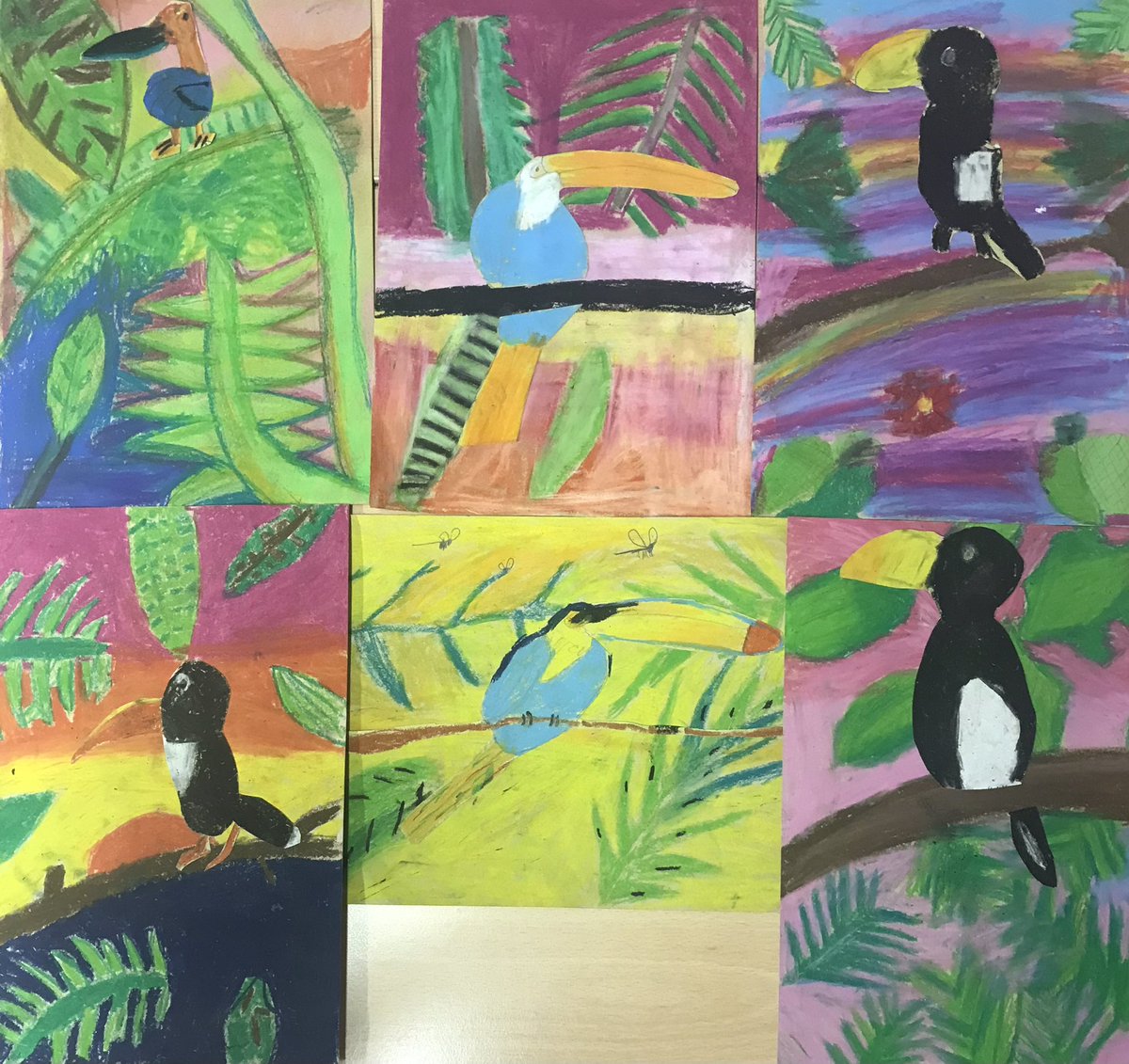 StBartsAcademy's tweet photo. Year 5 have been using oil pastels to create these fantastic pieces of art work using the work of Oenone Hammersley as inspiration for their work. https://t.co/L5opaVhHEB