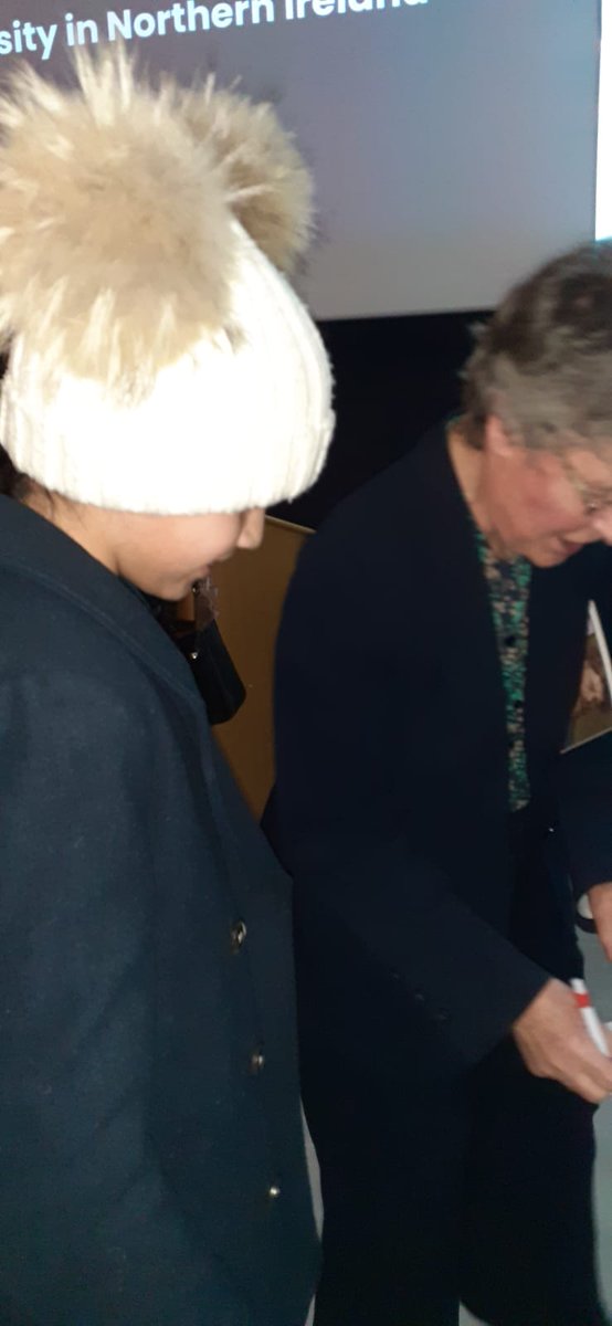 ZBonass's tweet photo. Hearing the extraordinary Dame Jocelyn Bell Burnell discuss the stars, the cosmos and galaxies in poetry was a milestone in my life. Not to mention hearing my daughter read one of those poems aloud to the audience. Thank you for giving us this opportunity @niscifest @W5Belfast https://t.co/O1rPRstEGe
