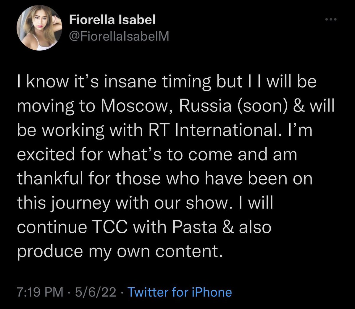 crohlv's tweet photo. Among the shared speakers is Craig of “The Convo Couch.” Who recently said that Trump is the best candidate for 2024 because he’s the most anti-Ukraine. His co-host, Fiorella Isabel, recently accepted a job working for RT International in Moscow. https://t.co/PwurxD1OzT