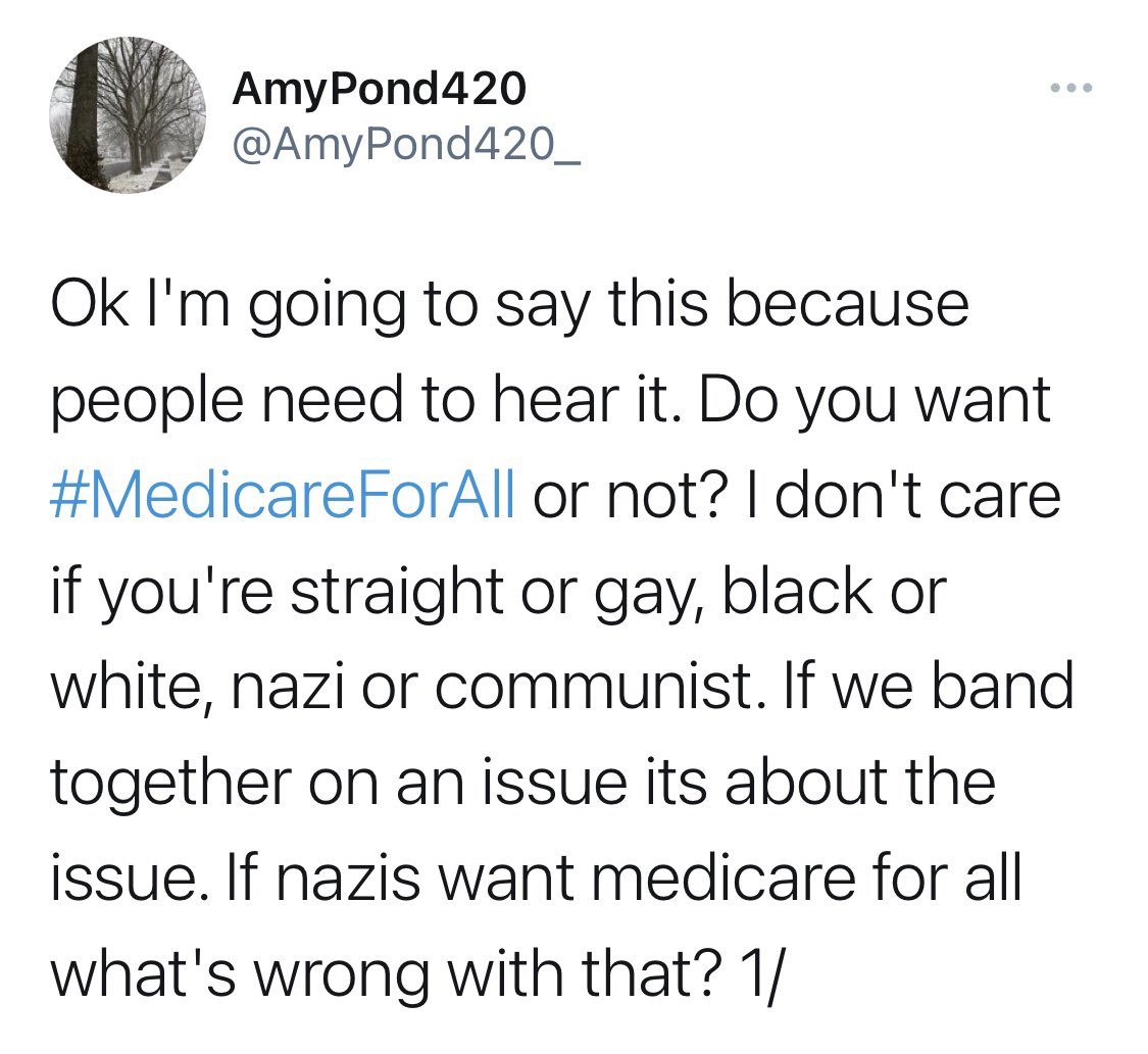 crohlv's tweet photo. And do these arguments sound similar? Arguing that it’s cool to team up with Nazis on organizing. Organizers and speakers that either don’t believe in the Covid pandemic and/or don’t even support M4A in the first place.

It’s the exact same trash as RATWM. https://t.co/PCzziMDaoj