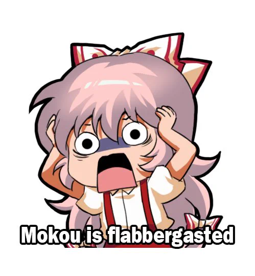 Mokou is flabbergasted 