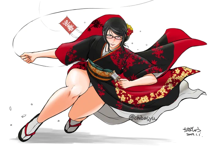 【# 太ももは太いから太ももっていうんだよ】和服と太ももって合いますよね。 