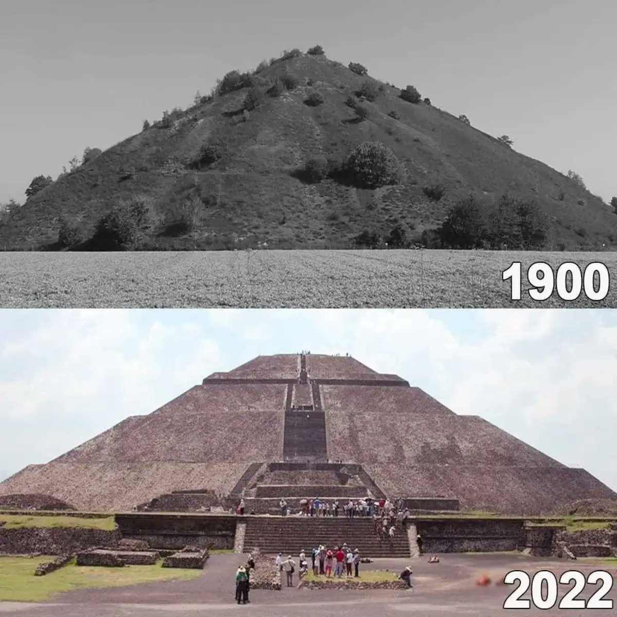 Así se veía Teotihuacán antes de ser descubierta