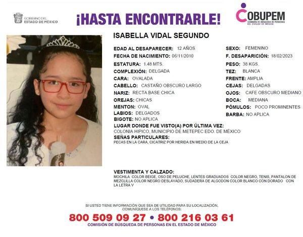 QuePocaMadre_Mx's tweet photo. #DenunciaCiudadana #ServicioSocial 🚨
Hola buenas tardes, por favor ayúdenos a compartir, se los suplico, estamos desesperados por localizar a Isabella Vidal Segundo, desapareció en la Col. Hípico, en #Metepec, #Edomex, el día 18 de febrero. Por favor ayúdenme a compartir. https://t.co/dfzNIDgbdA