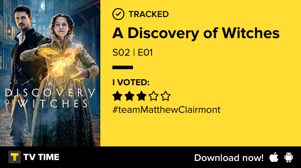 OhMyDeanWin's tweet photo. I've just watched episode S02 | E01 of A Discovery of Witches! #adiscoveryofwitches  https://t.co/bvtH7c4jaB #tvtime https://t.co/XOLEArT3fJ