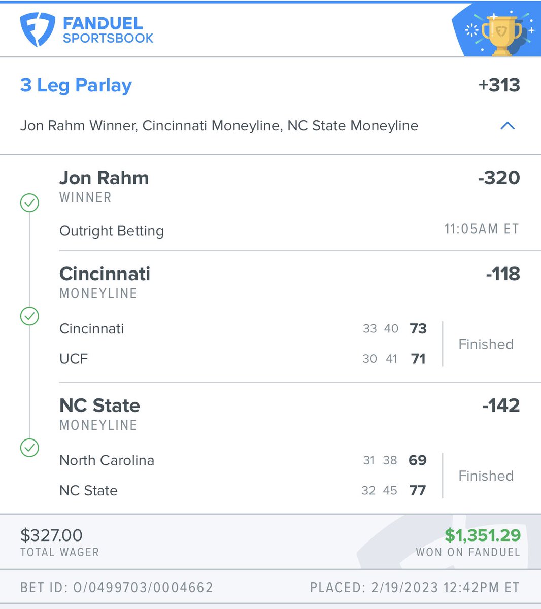 Bank_It_Sports's tweet photo. The hits keep coming. This was supposed to be dessert. Our main VIP play just missed. #GambingTwitter #fanduel #sportsbet #sportsbook #parkay #parlaywin https://t.co/ejxklNg9Zb