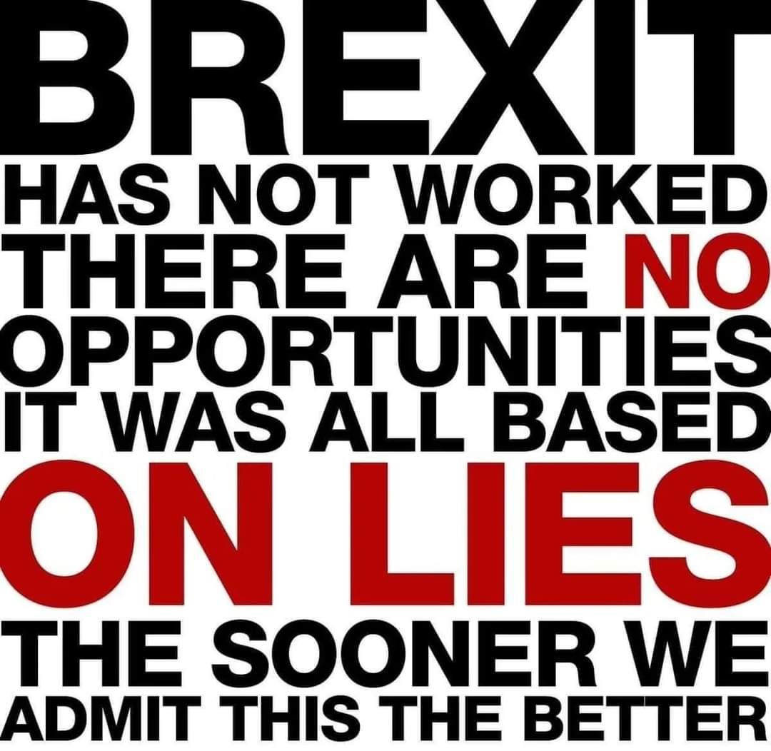 It was a LIE.

All of it.

If you can admit it, we can strat to rebuild. Start to recover not only our economy, our democracy. But our integrity, our reputation, our honor.

#BrexitWasALie 
#BrexitBrokeBritain 
#TheyLiedToYou