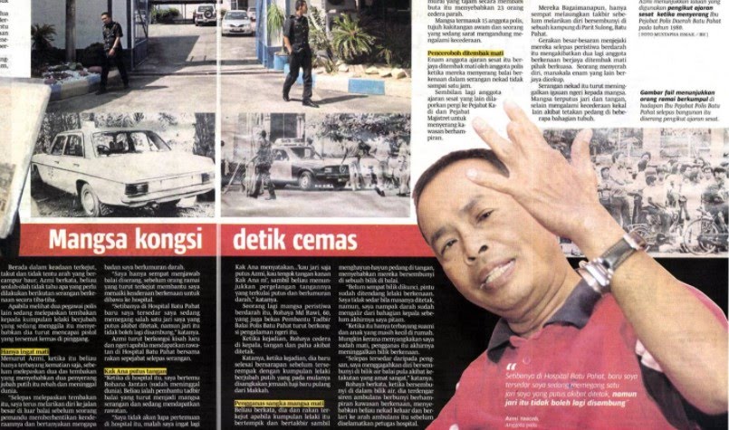 FaktaBukanAuta's tweet photo. Tahukah anda bila cerita pasal org berarak pakai jubah putih, muka bertutup &amp; bawa pedang, teringat akan peristiwa berdarah yg berlaku pd Oktober 1980 di Batu Pahat.

Jam 9pagi sekumpulan 15 lelaki b'pakaian spt itu serang Balai Polis Batu Pahat.

Masuk balai terus libas pedang. https://t.co/AnRo7jbOOq