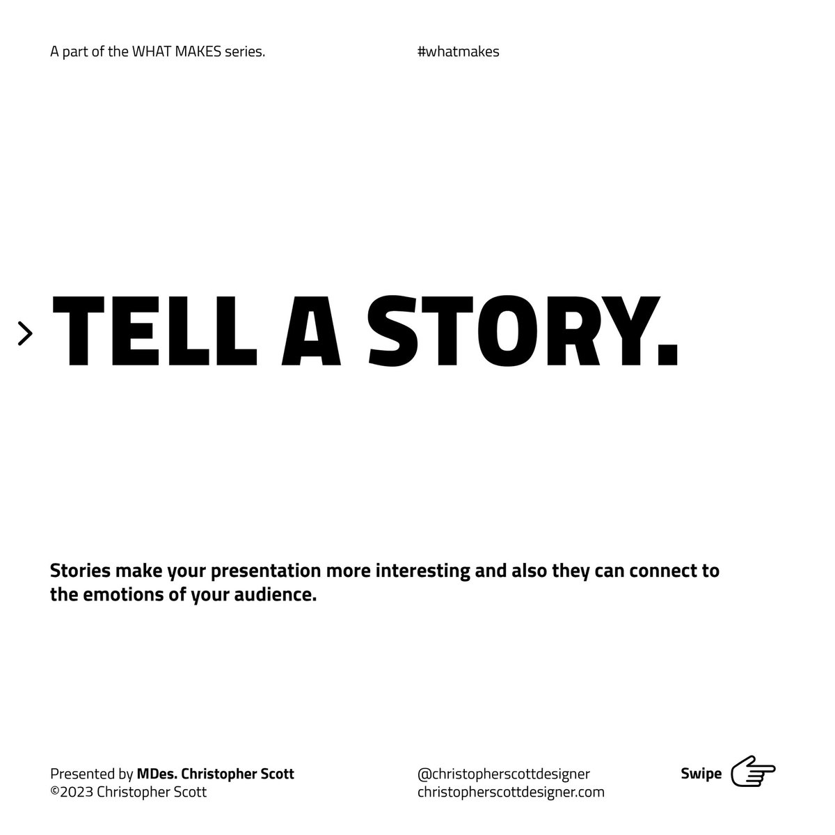 csgraphi's tweet photo. 1/3 Happy to finally launch the third of the #WHATMAKES series.
#WHATMAKES A GOOD TALK.
.
.
.
#graphicdesign #design #art #graphicdesigner #advice #adviceoftheday #graphic #creative #artist #graphics #designinspiration #keynote #keynotespeaker #talk #conference https://t.co/6G3kO9DaC3