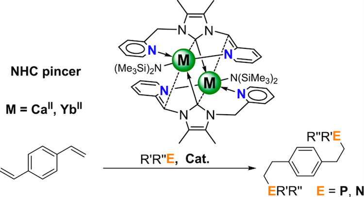 Szostak_Group's tweet photo. #NHCs #NHeterocyclicCarbenes Trifonov group reported bis-amido Ca(II) &amp; Yb(II) NHC pincer complexes with 2-pyridylmethyl wingtips. Dearomatization of one of the pyridines. High activity in #hydrofunctionalization of #olefins! @Tongliang_Zhou @Orgmet_ACS

https://t.co/lQ4KbGlBFh https://t.co/9WtW4eRG5t