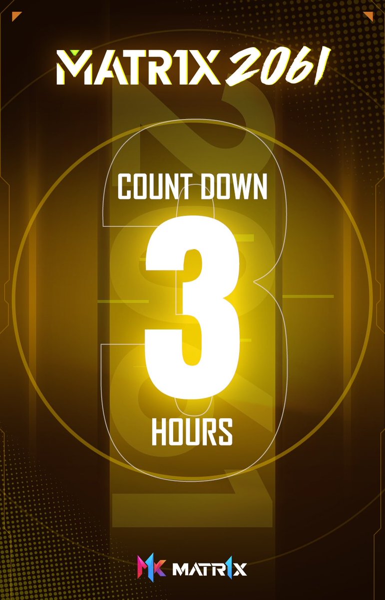 Matr1xOfficial's tweet photo. 3 HOURS TO GO!!!🚀

#Matr1x2061 🔥

MINT HERE from PC: https://t.co/SXRcyxAgAF https://t.co/aTjZF1HiTT