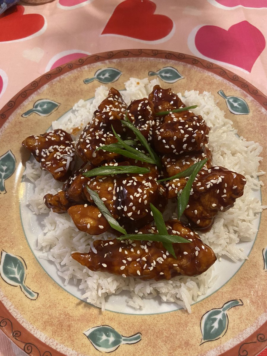 Sesame chicken came out amazing! #ilovecooking