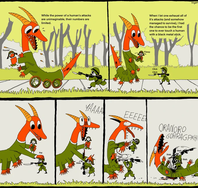 Human attack comic 