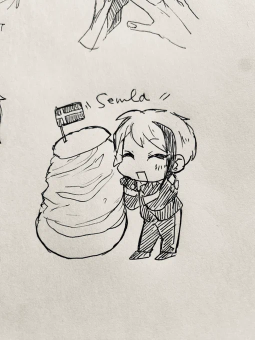 朝の一発描き
いけあでセムラ食べた 