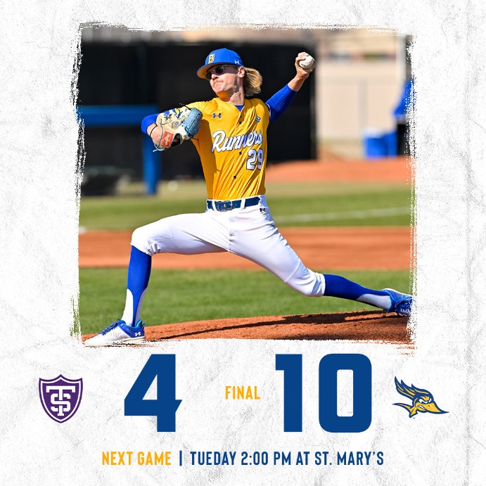 Bakersfield puts up 10 in the final game of the St. Thomas series and extends their record to 3-1! 
CSUB will be at St. Mary’s this Tuesday before coming back home for a weekend series vs Manhattan. #HomeIsAtHardt #RunnersOnTheRise