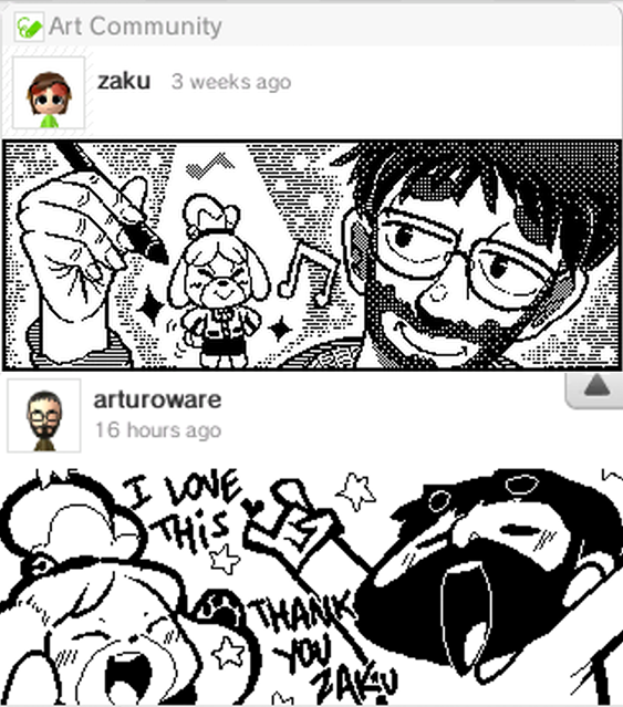 arturoware's tweet photo. Some drawings and replies on rverse.

#Miiverse #rverse https://t.co/RkAVb3hkUt