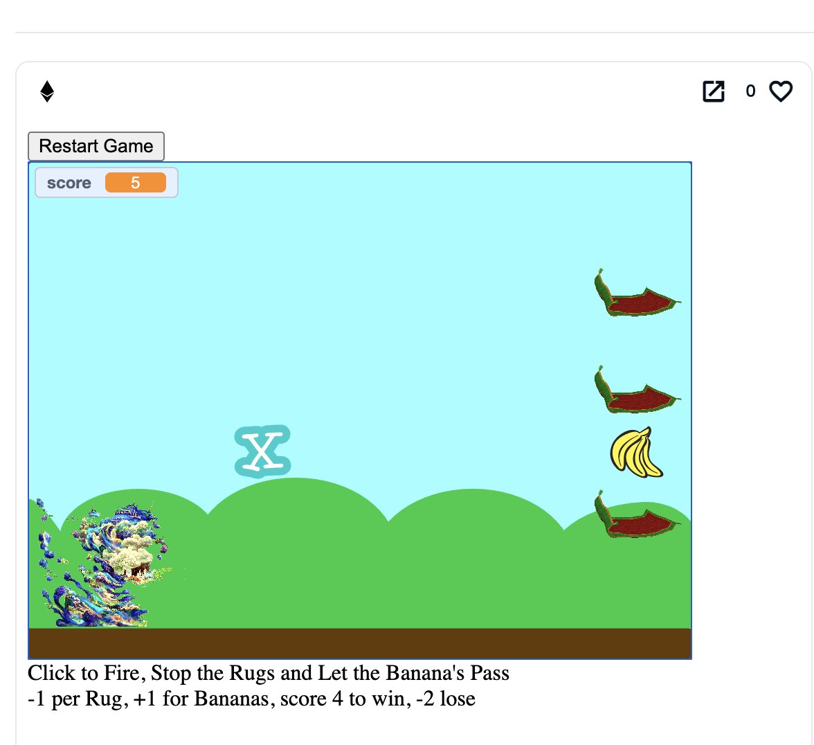 QuacksQQNFT's tweet photo. did you know that the Quacks for the People Pepe Quacks has a javascript game to protect @sharpduckETH from rugs? #animation_url #nftmetadata https://t.co/lpjZwzx34B