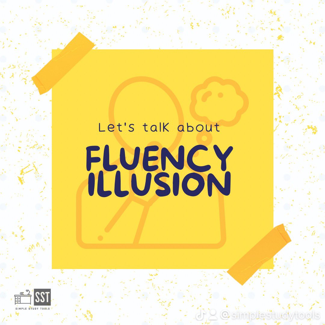 simplestudytool's tweet photo. #fluencyillusion is real and happen to anyone! don't let it prevent your study ethic — use this tips of #retrievalpractice to learn how to avoid falling for  fluency illusion!
#study #studytwt #motivation #simplestudytools https://t.co/wULF74iw8E