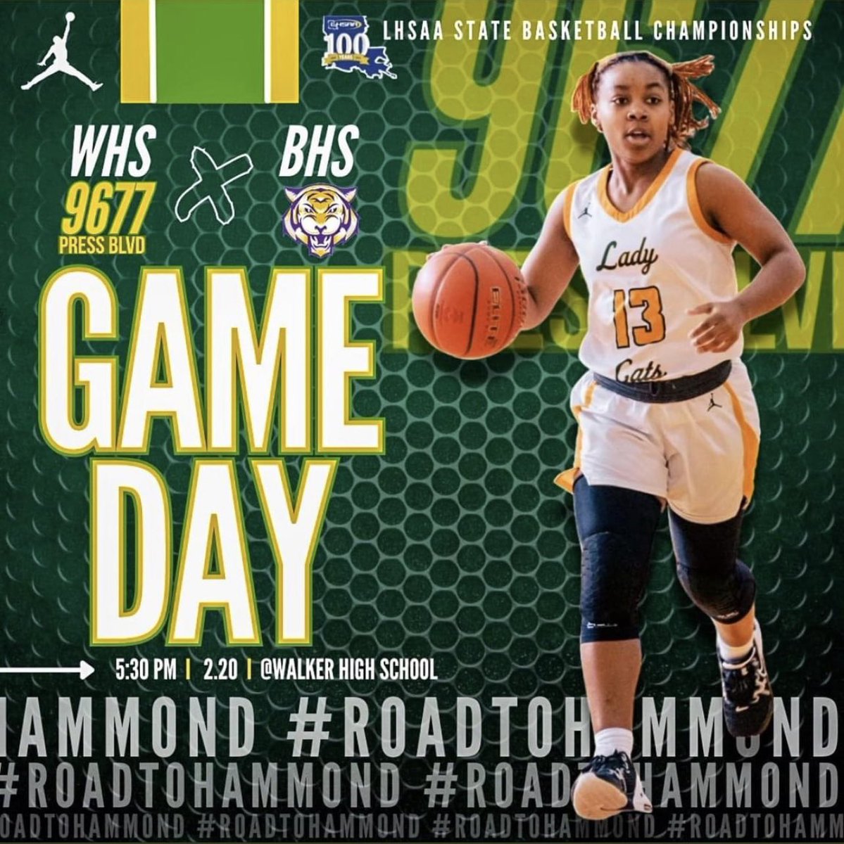 CoachCPrice's tweet image. 🗣 IT'S PLAYOFF TIME...😾

🚨LadyCats Gameday🚨

📰 Regional Rd. Matchup

📅 Monday, Feb. 20th, 2023

🆚 No. 17 Benton Lady Tigers

⏰ 5️⃣:3️⃣0️⃣pm

🏟 "The Den"

🎟 $1️⃣0️⃣ slocaltix.com

#WeAreWalker #9677PressBlvd #OneGameAtATime #NothingElseMatters #AllRoadsLeadToHammond