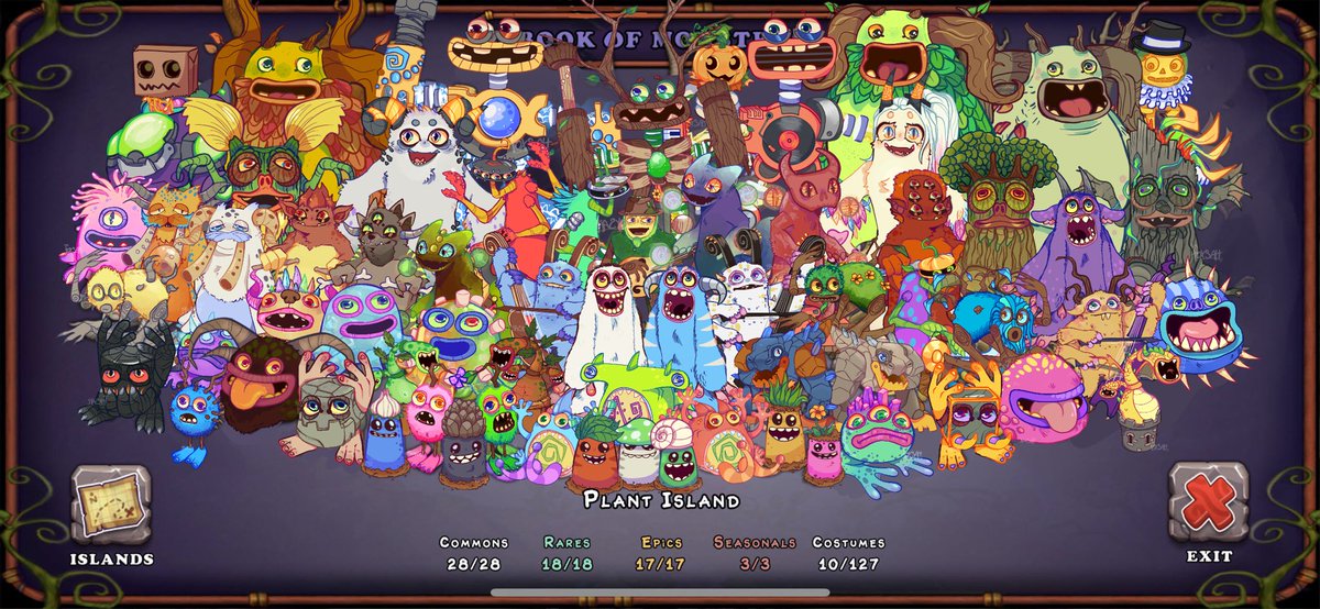 I drew every monster on Plant island #mysingingmonsters  #MySingingMonstersFanart #monsterpiece