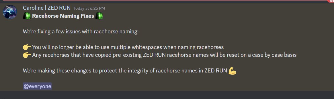 Whoever named a donkey Z268 pacer the same name as the first Gen I bought from a drop and named my stable after sorry but I got the name.

Thank you Zed!