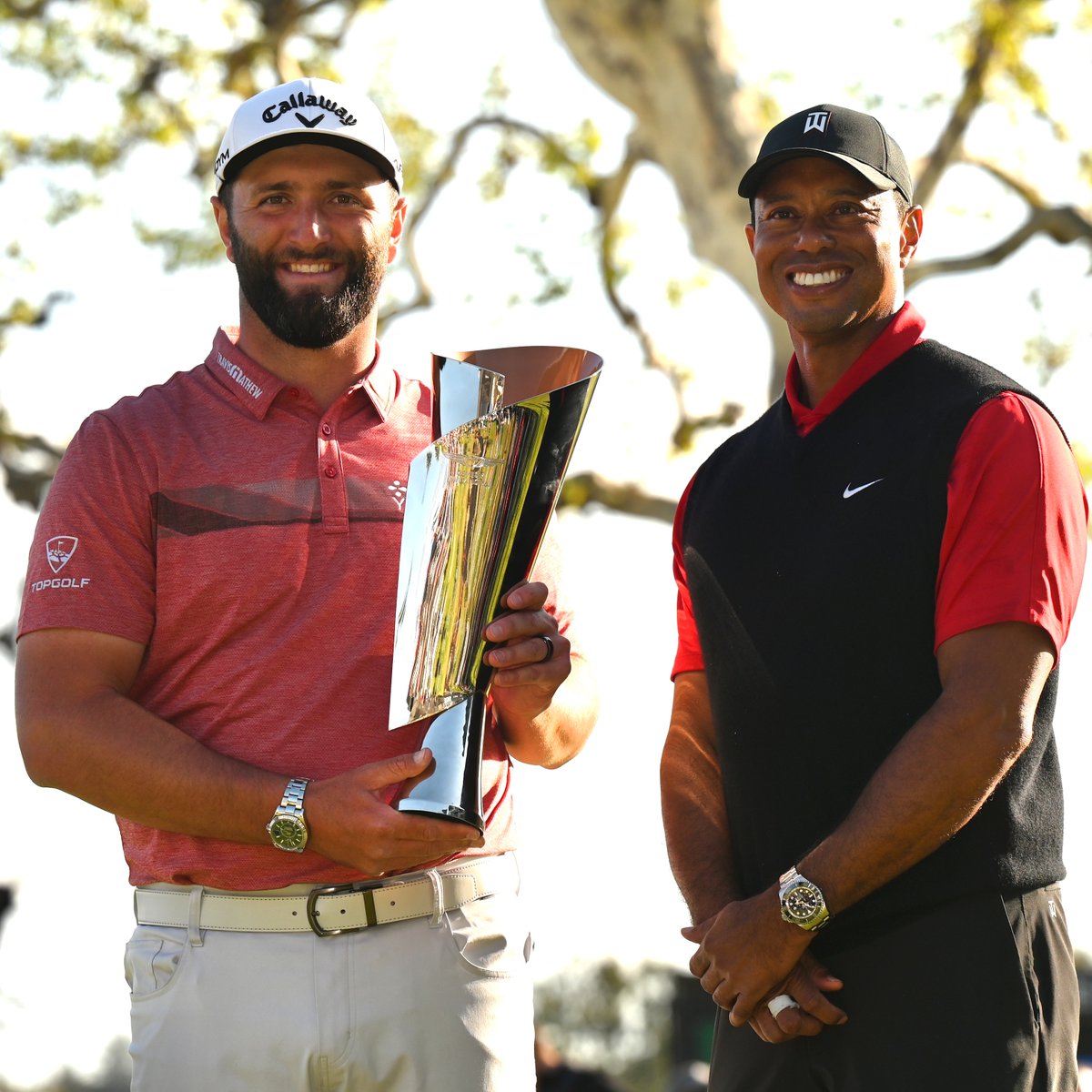 The champion and the host 🏆🐅

<a href="/TigerWoods/">Tiger Woods</a> | @JonRahmPGA