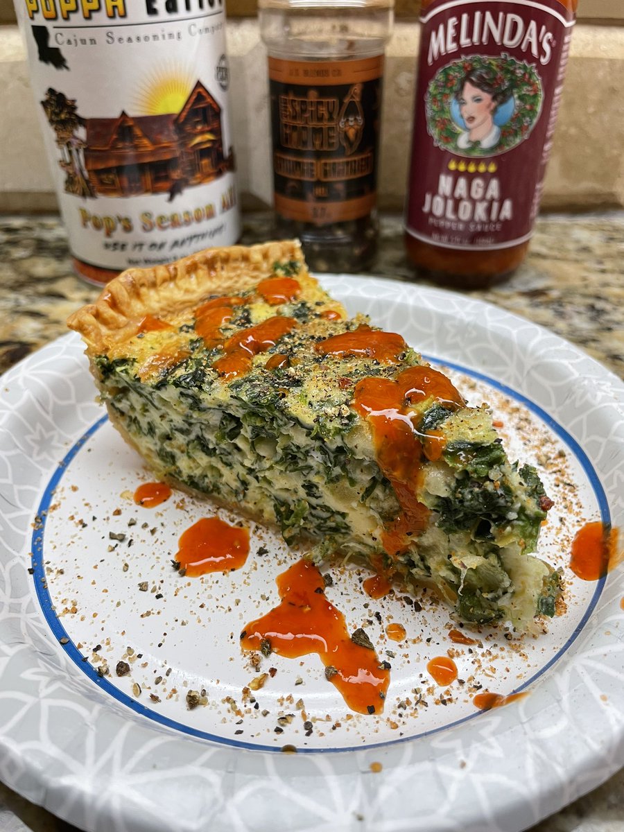 Quiche and stuff 👊🏼💥
Mom threw down, I made it my own!  
<a href="/PoppaEarles/">Poppa Earle’s</a> <a href="/melindasfoods/">Melinda's Hot Sauce</a> <a href="/thespicygnome/">The Spicy Gnome™</a>