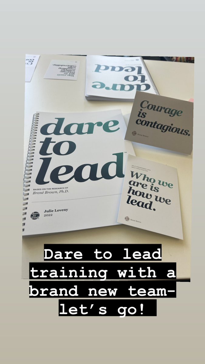 Dare to lead training with a brand new research team- let’s go!

#leadership #daretoLead