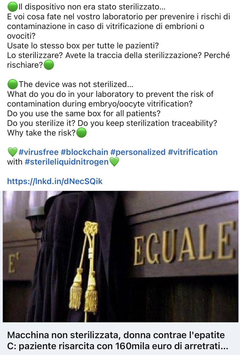 nterilizer's tweet image. What do you do in your laboratory to prevent the risk of contamination during embryo/oocyte vitrification?
Do you use the same box for all patients? Do you sterilize it? Do you keep sterilization traceability? Why take the risk? #virusfree #blockchain #personalized #vitrification