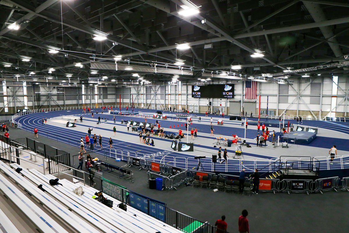 GNACsports's tweet photo. #GNACTF | The GNAC has officially landed in Spokane! Teams are hitting the track here at The Podium for one last tune up before the GNAC Championships begin tomorrow! https://t.co/JNQUycgvB5