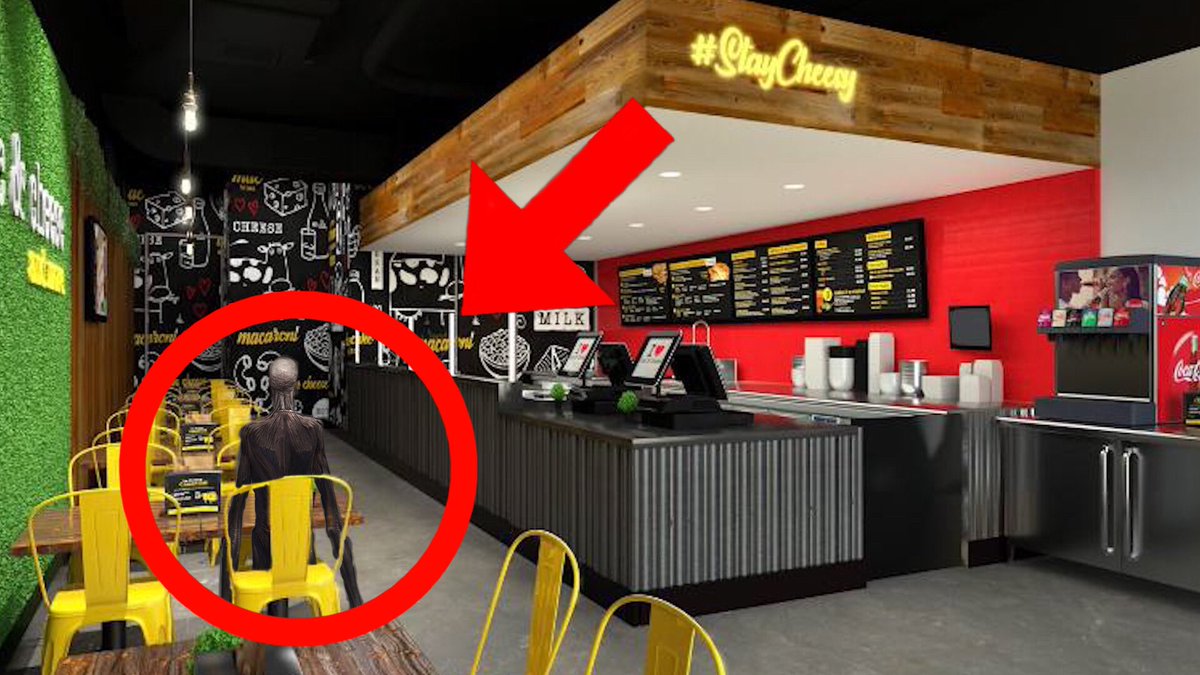Slenderman spotted February 14th at Mac’n Cheese Restaurant located in Texas. Unfortunately, no Valentine’s date with him #Bitchless